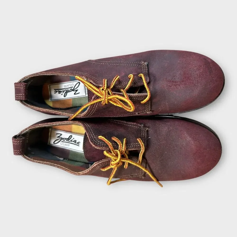 Vintage Zodiac Chunky Leather Lace Up Oxford Shoe Womens 7 NWT Hipster Twee Edgy